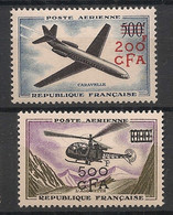 REUNION - 1957-58 - Poste Aérienne PA N°YT. 56 Et 57 - Caravelle / Alouette - Neuf Luxe ** / MNH / Postfrisch - Posta Aerea