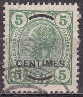 CRETE 1906-07 Austrian Office With Black Overprint 5 Centimes / 5 H Green Vl.14 - Crète