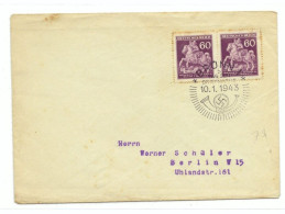 DL/50 Deutschland   Umschlag 1943 - Storia Postale