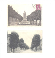 AUMALE LOT DE 2  CARTES   MONUMENT AUX MORTS + BOULEVARD DES FONTAINES            ////    RARE      A SAISIR ***** - Aumale