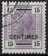 CRETE 1906-07 Austrian Office With Black Overprint Centimes / 15 H Violet Vl.16 - Crete