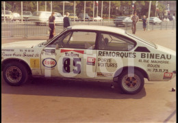 70s ORIGINAL AMATEUR PHOTO FOTO RALLYE RALLY RACING CAR OPEL KADETT GTE ROUEN FRANCE  AT451 - Automobiles