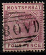MONTSERRAT 1884-5 O PLI-CREASE - Other & Unclassified