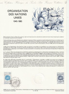FRANCE    Document "Collection Historique Du Timbre Poste"   O.N.U.     N° Y&T  2374 - Documents De La Poste
