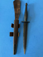 Rare Orig WW2 "FS - Fairbairn Sykes 2nd Pattern B2 Fighting Knife" W/Scabbard - Armas Blancas