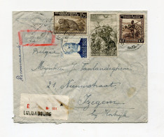 !!! CONGO BELGE, LETTRE PAR AVION DE LULUABOURG POUR IZEGEM - Lettres & Documents