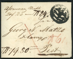 HUNGARY POZSONY 1839. Interesting Letter - ...-1867 Vorphilatelie