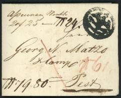 HUNGARY POZSONY 1839. Interesting Letter - ...-1867 Prefilatelia