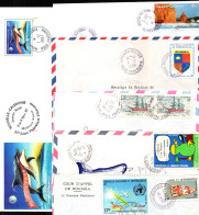 NOUVELLE CALEDONIE  5 Enveloppe Cover Letter Lettre + 1 Pàp Postal Stationary 1976 à 2013 Voir Scan - Autres & Non Classés