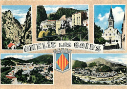 66 - Amélie Les Bains - Multivues - Blasons - CPSM Grand Format - Voir Scans Recto-Verso - Autres & Non Classés