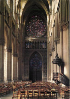 51 - Reims - Intérieur De La Cathédrale Notre Dame - Nef - Grande Rose - Petite Rose - Vitraux Religieux - CPM - Carte N - Reims