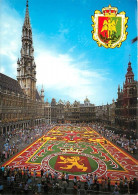Belgique - Bruxelles - Brussels - Grand Place, Tapis De Fleurs - Blasons - Carte Neuve - CPM - Voir Scans Recto-Verso - Piazze