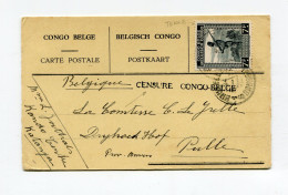 !!! CARTE DE LA KANDO DE 1945 POUR LA BELGIQUE AVEC CENSURE CONGO BELGE - Storia Postale