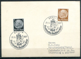 ALLEMAGNE - BERLIN - 25.9.1937 - Staatstreffen Mussolini-Hitler - Storia Postale
