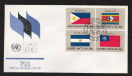 FDC/ONU/New York/Flags/Drapeaux (n26) Philippines-Suisse-Nicaragua-Burma - FDC