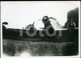 60s REAL ORIGINAL PHOTO FOTO AVION PLANE JUNKERS Ju 52   AIRCRAFT COIMBRA PORTUGAL AT1180 - Aviation