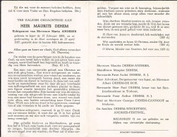 Doodsprentje / Image Mortuaire Maurits Dehem - Andries  - Ieper 1885-1957 - Esquela