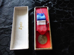 Médaille Ministère Des Affaires Sociales En Argent, 1974 Dans Son écrin - Firma's