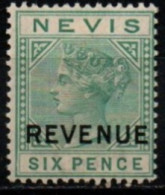 NEVIS 1882 O AMINCI-THINNED - St.Christopher-Nevis & Anguilla (...-1980)