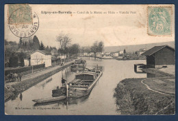 55  LIGNY En BARROIS   Canal De La Marne Au Rhin  Vue Du Port - Ligny En Barrois