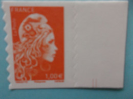 Autoadhésif No: 1600A , MARIANNE D'YZ ,ORANGE , Signé Philaposte , Venant Du Feuille , XX Timbre En Bon état - Unused Stamps