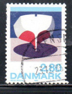 DANEMARK DANMARK DENMARK DANIMARCA 1985 BOAT BY HELGE REFN 2.80k USED USATO OBLITERE' - Usati