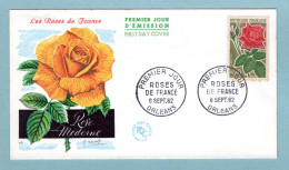 FDC France 1962 - Roses De France - Rose Moderne YT 1356 - Orléans - 1960-1969