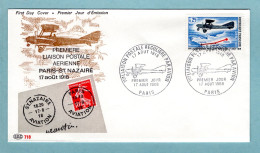 FDC France 1968 - 1ère Liaison Postale Par Avion - YT 1565 - Paris - 1960-1969