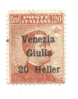 (COLONIE E POSSEDIMENTI) 1919, SOVRASTAMPATI VENEZIA GIULIA - Francobollo Usato (CAT. SASSONE N.31) - Venezia Giuliana
