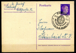 ALLEMAGNE - Ganzsache (entier Postal) Mi 299 - 16.10.1942 - Mit Hitler In Coburg - Postkarten