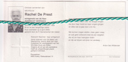Rachel De Prest-Neerinck, Eeklo 1928, 2000. Foto - Obituary Notices