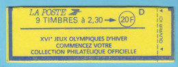 J.P.S. 01/24 - N°08 - France - Carnet De 9 TP 16° Jeux D'hiver Fermé - N° 2614 C 8 - Livraison Offerte - Modern : 1959-…