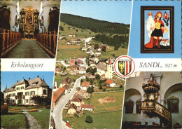72496972 Sandl Barocke Pfarrkirche Sandler Hinterglasmalerei Schloss Kanzel Flie - Andere & Zonder Classificatie