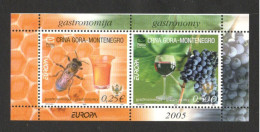 MONTENEGRO - MNH BLOCK - EUROPA CEPT - GASTRONOMY - 2005. - Montenegro