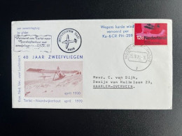 NETHERLANDS 1970 SPECIAL COVER 40 YEAR ANN. GLIDING WITH LEAFLET 25-04-1970 NEDERLAND ZWEEFVLIEGEN - Covers & Documents