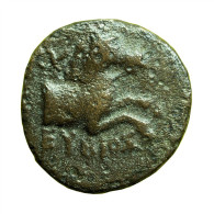 Ancient Greek Coin Kyme Aeolis Magistrate AE14mm Forepart Of Horse / Cup 00038 - Griekenland