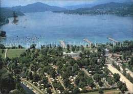 72496697 Klagenfurt Woerthersee Strand Camping Am Woerther See Fliegeraufnahme  - Other & Unclassified