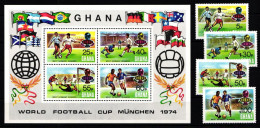 Ghana 581-584 Und Block 58 Postfrisch Fußball #KO251 - Ghana (1957-...)