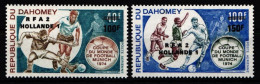 Dahomey 574-575 Postfrisch Fußball #KO215 - Bénin – Dahomey (1960-...)