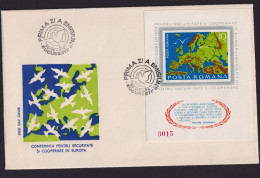 Rumänien Brief Block 125 Europa KSZE FDC 30.7.1975 Kat.-Wert 80,00 € - Cartas & Documentos