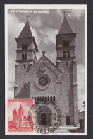 Luxemburg 514 Basilika Des Hl. Willibrord Mainz Selt. Maximum Karte - Brieven En Documenten