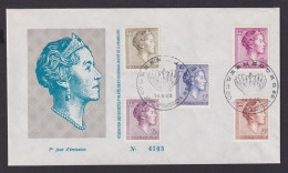Luxemburg 623 + 625-628 Großherzogin Charlotte Brief FDC Vom 14.6.1960 - Covers & Documents