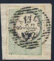 1854 - Marca Da Bollo Usata Per Posta - 15 C. Tipografico Su Frammento Da Sacile (1 Immagine) - Lombardije-Venetië