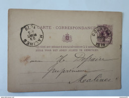Entier Postal Envoyé Le 23 Mars 1879 De Courtrai Vers Malines ... Lot110 . - Postcards 1871-1909