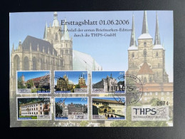 GERMANY 2006 FIRST DAY CARD THURINGER POST SERVICE THPS 01-06-2006 DEUTSCHLAND ETB LOCAL MAIL SERVICE - Brieven En Documenten