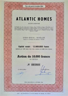 Atlantic Homes - Nivelles - Action De 10,000 Francs - 1966 - Altri & Non Classificati
