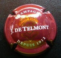 (dch-011) CAPSULE-CHAMPAGNE  J. De Telmont     Bordeaux/or/blanc        Bordeaux/goud/wit - Otros & Sin Clasificación