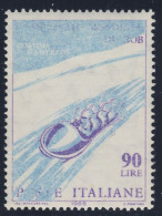 1966 - Varietà - Campionati Mondiali Di Bob L.90 Con Stampa Evanescente - Nuovo MNH - Raro (1 Immagine) - Varietà E Curiosità