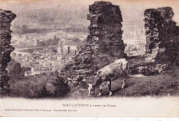 54 - Meurthe Et Moselle -  PONT A MOUSSON - A Travers Les Ruines - Vache Au Paturage - Pont A Mousson