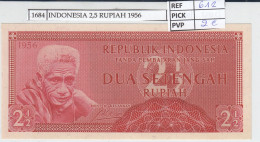 BILLETE INDONESIA 2,5 RUPIAH 1956 P-75  - Otros – Asia